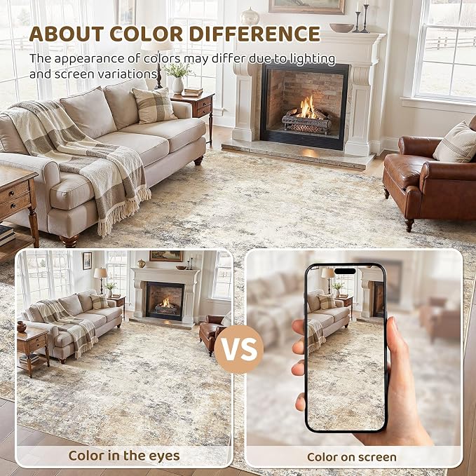 UERMEI 12x14 Area Rug Living Room Rugs - Image 5