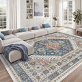 9x12 Area Rugs for Living Room, Large Washable Rug, Dining Room, Low Pile by Zesthome