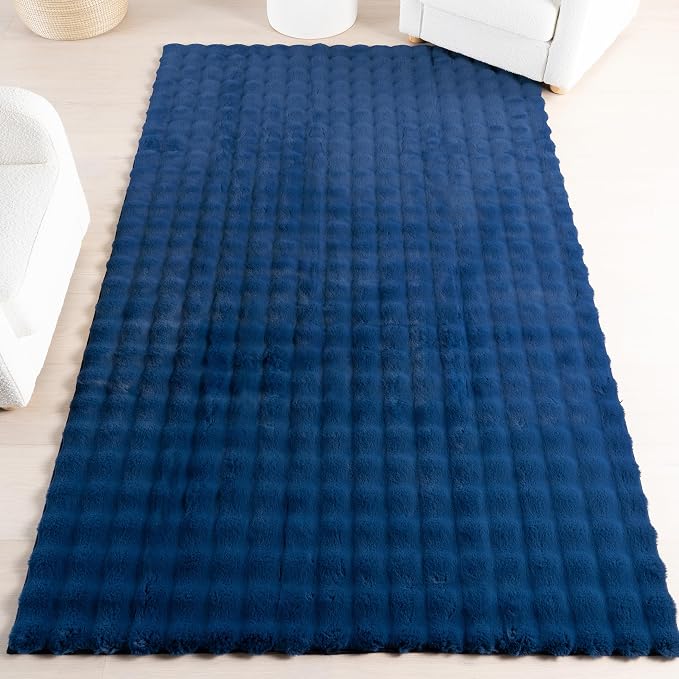 nuLOOM Jeni Navy Checkered Washable Area Rug by nuLOOM