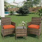 GarveeLife 3 Piece Patio Furniture Set, Rattan Outdoor Furniture - Image 7