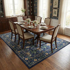 GarveeHome Washable Area Rug 6x9, Soft Vintage Floral Bedroom Rug Non Slip Low - Image 2