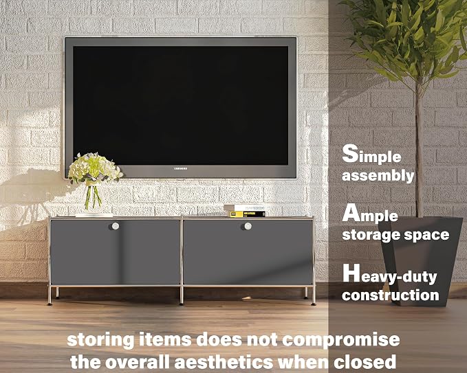 Metal Low Board Storage Cabinet - Image 4