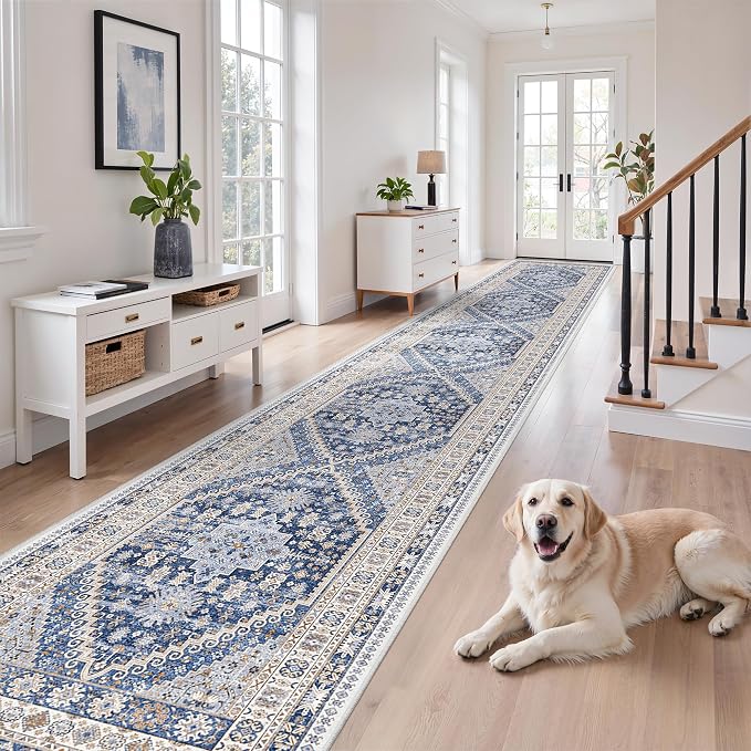 2'6 x 16' Runner Rug Non Slip, Washable Kitchen Rugs, Living Room, Extra Long - Image 3