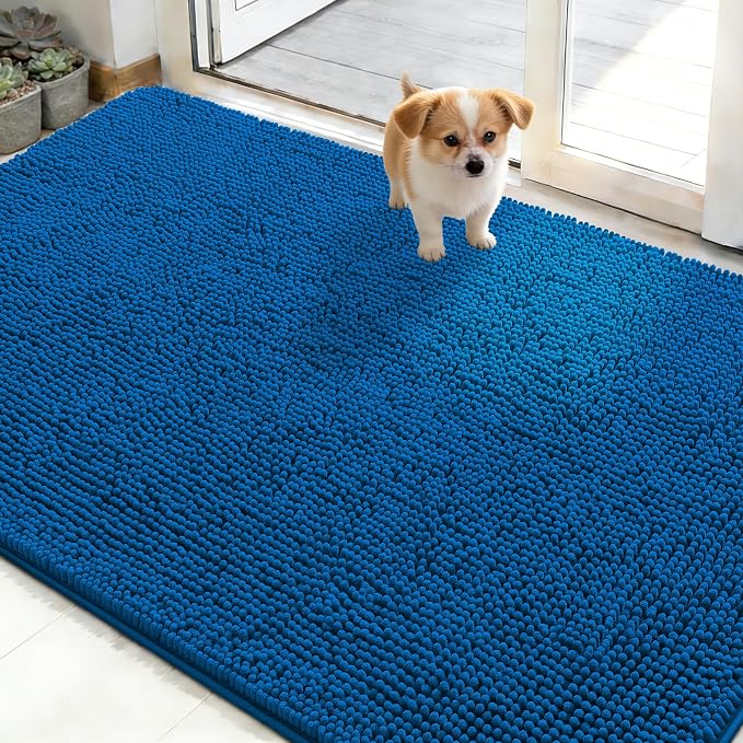 OLANLY Dog Door Mat for Muddy Paws 50x30, Super Absorbent Chenille Mud Mat | by OLANLY