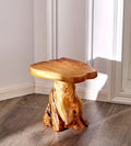 Cedar Wood Tree Stump Stool 13.5"x12"x14"H Live Edge Natural Coffee Side Table by Warmaxx-warmhomesweetdream