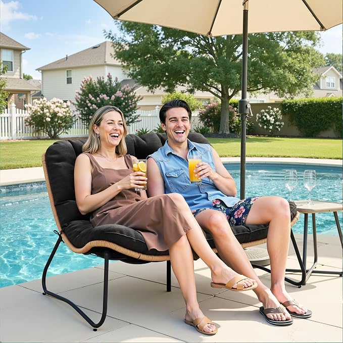 Crestlive Products Outdoor Loveseat 3PCS, Outdoor Sofa Set, All-Weather Boho - Image 7