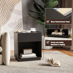 Fluted Nightstands Set of 2, Modern Bedside Table - Image 4