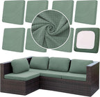 8Pcs Outdoor Cushion Covers, Elastic Patio Cushion Covers | Washable, by dreahoteztil