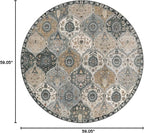 Lahome Moroccan Washable Round Rug 5ft, Soft Circle Rug - Image 2