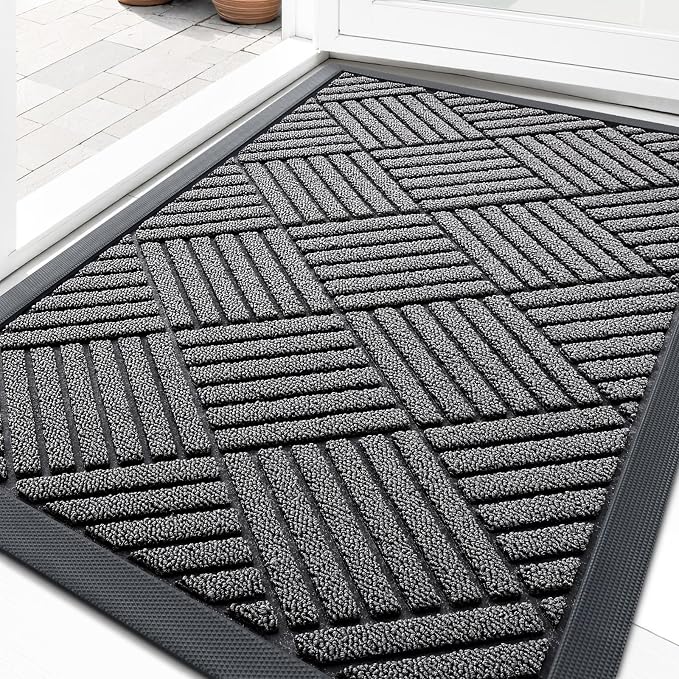 OLANLY Front Door Mat Outside Entrance, Waterproof Heavy-Duty Doormat | 29.5x17 by OLANLY