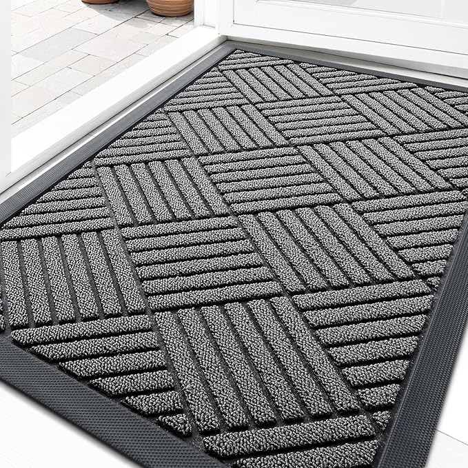 OLANLY Front Door Mat Outside Entrance 33x21, Waterproof Heavy-Duty Doormat | by OLANLY