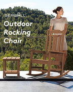 SERWALL Oversized Rocking Chair, HDPE Outdoor Rocking Chairs, Patio Rocking - Image 7