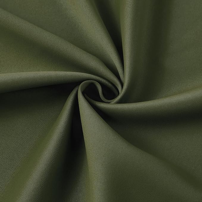 Dark Olive Pinch Pleated Curtains 45 Inches Long - Image 6