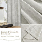 Faux Linen Curtains 63 inches Long - Image 6