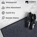 Front Door Mat, Indoor Outdoor Welcome Entryway Doormat, 30x17 Steel Gray | - Image 6