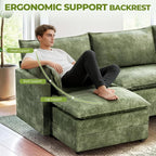 LEVELEVE 112.5" U-Shape Modular Sofa - Image 8