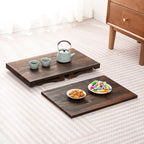 Japanese Altar Table, Vintage Black Minimalist Low Coffee Table, Foldable - Image 7