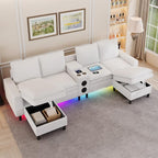 Sectional Couches for Living Room, 4 Seat Sectional Sofa - Image 9