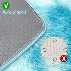 Tie-Dyed Sky Blue 2x6 Machine Washable Runner Rugs - Image 5