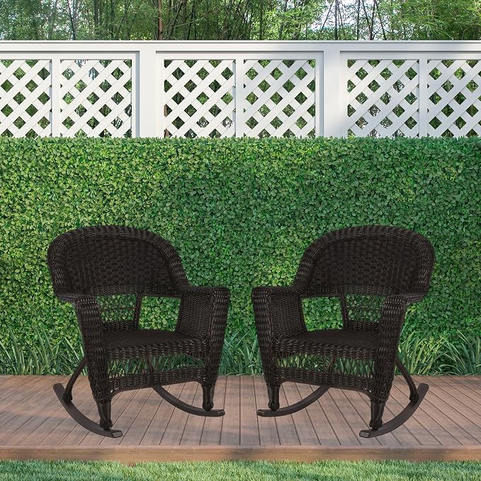 Jeco Set of 2 Wicker Rocker Chairs - Image 10