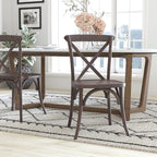 EMMA + OLIVER 2-Pack Wooden X-Back Dining Chair - Image 2
