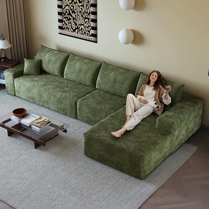 136" Sectional Couches for Living Room Cloud Couch Sofa - Image 4