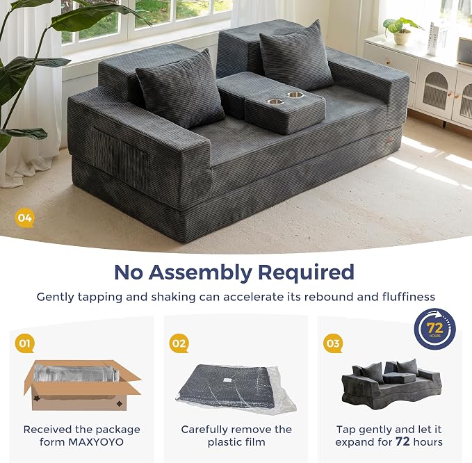 MAXYOYO Convertible Sofa Bed, Folding Sleeper Chair - Image 6
