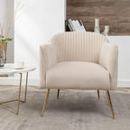 Container Furniture Direct Contemporary Velvet Accent Chairs - Image 4