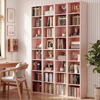 IRONCK Tall Narrow Bookshelf 8 Tiers 71in Set of 2, Compact Corner Bookcase - Image 7