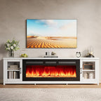 MXV 80" Fireplace TV Stand, Modern Entertainment Center - Image 6