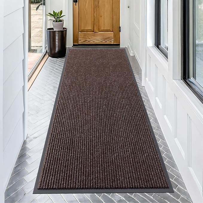 OLANLY Front Door Mat 71x34, Waterproof Heavy-Duty Indoor Outdoor Doormat | Tan by OLANLY
