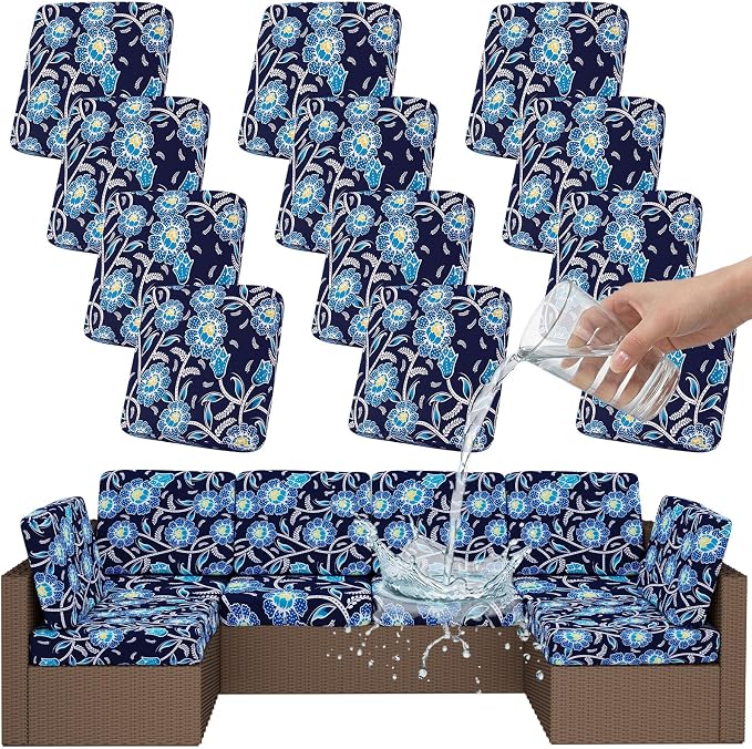 Smiry Waterproof Patio Cushion Covers, Stretch Outdoor Furniture Covers | Couch by Smiry