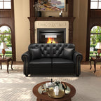 KEIKI 63" Faux Leather Chesterfield Sofa by KEIKI