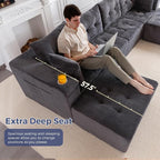 MAXYOYO 129.5" Modular Sectional Sofa Couch, U Shaped Modern Cloud Couch - Image 7