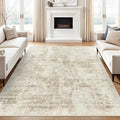 Soalmost Abstract Area Rug 6x9 for Living Room Washable Rugs Beige/Gray | by Soalmost