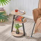 BEWISHOME Round End Table Side Table - Image 5