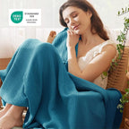 Bedsure 100% Cotton Muslin Throw Blanket Twin XL - Image 4