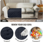 Genina Waterproof Couch Cover, Washable Anti-Slip 86.6 inch Sofa Covers - Image 4