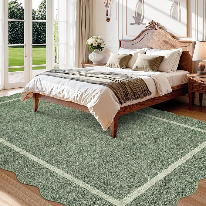 GarveeHome Scalloped Washable Area Rug 8x10 Rug - Image 3