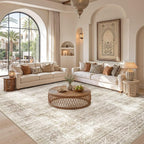 cotiled 6x9 Area Rugs for Living Room: Boho Washable Rug for Dining Room | - Image 3