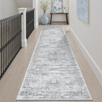 Soalmost Runner Rug 2x8 Washable Non-Slip Hallway Kitchen Runners Grey | Stain - Image 3