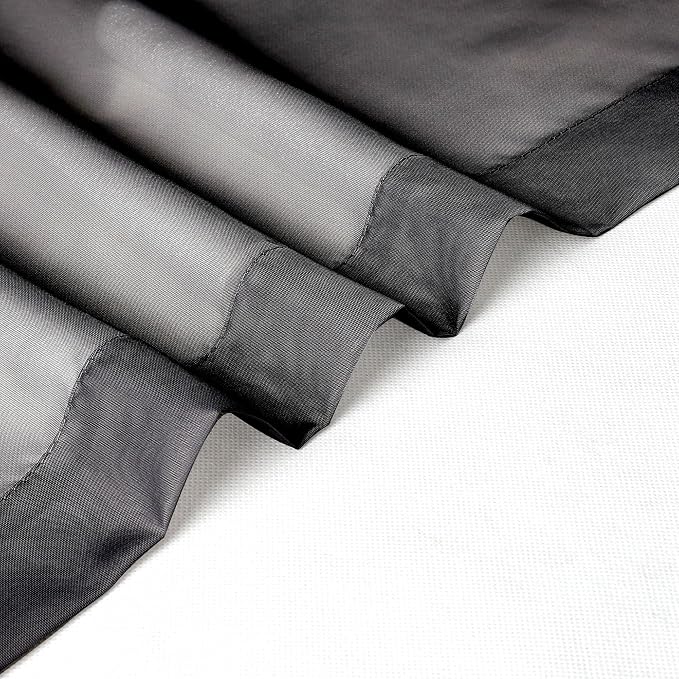 2 Pieces Black Sheer Curtains 96" Inch Long - Image 7