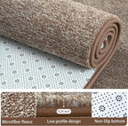 2x8 Runner Rug for Hallway, Long Runner Rugs Non Slip, Matte Brown | Soft - Image 4
