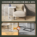 WLIVE C Shaped End Table, Small Couch Side Tables - Image 4