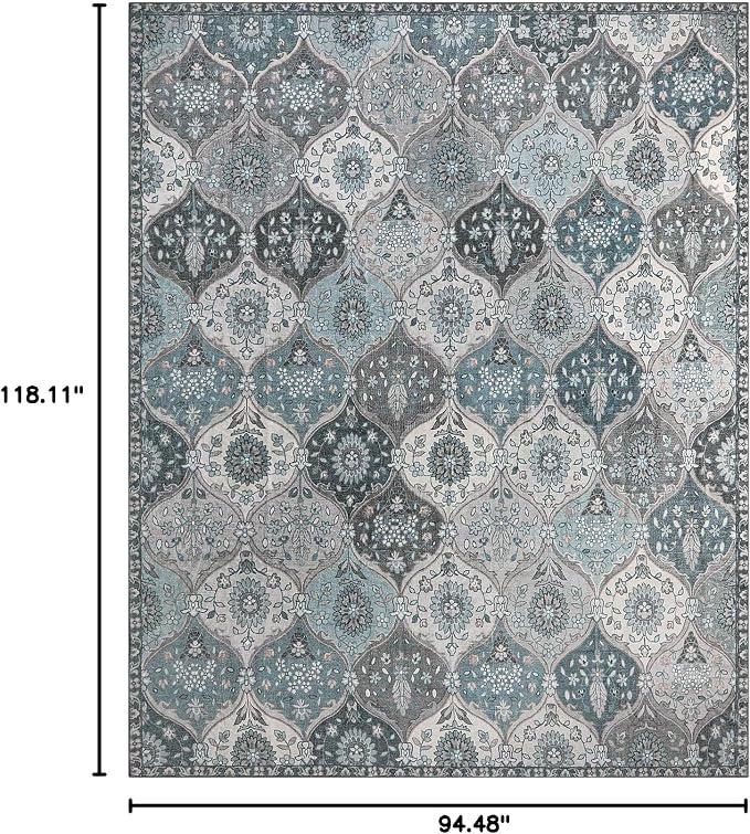 Lahome Moroccan 8x10 Area Rugs for Living Room, Soft Washable Rugs 8x10 | - Image 2