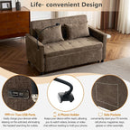 3 in 1 Convertible Sleeper Sofa Bed, 56.9" Small Pull Out Couch Bed - Image 7
