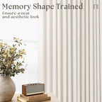 Natural Pinch Pleated Linen 84 Inch Curtains 100 Inch Width | Extra Wide - Image 4