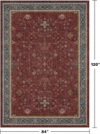 Oriental 7x10 Large Area Rugs for Bedroom Under Bed - Image 2