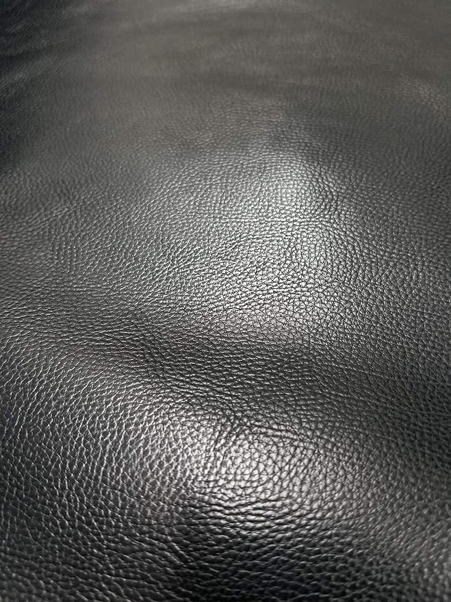 NAT Leathers | Black Pebbled Soft faux Vegan PU {Peta Approved Vegan} Leather - Image 2