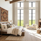 Eggshell Beige Linen 144 Inch Curtains - Image 6
